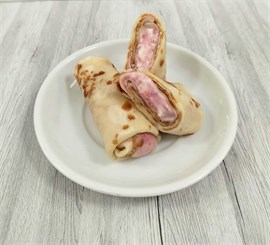 Блины с сыром маскарпоне и малиной 1255800