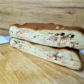 Пирог с горбушей и рисом 1265802