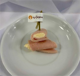 Рулетики из ветчины с сыром 1262294